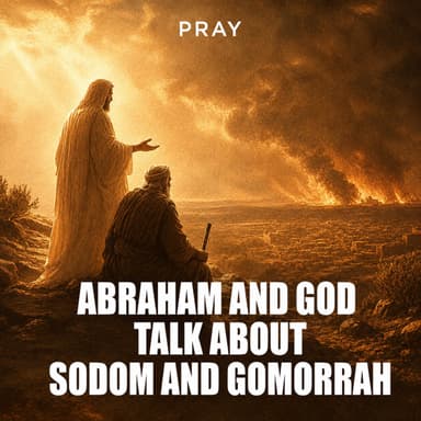 Abraham and God talk about Sodom and Gomorrah