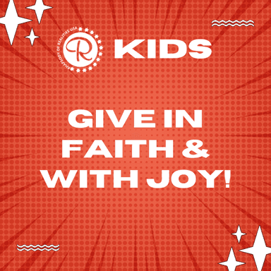 January 8 - Give in Faith & with Joy