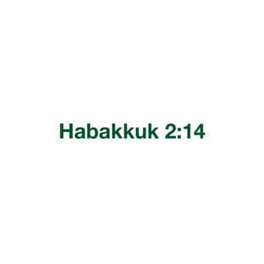 Habakkuk 2:14