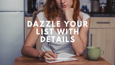3217 Dazzle Your List With Details