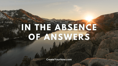 1843 In the Absence of Answers
